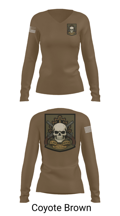 430th MP Detachment 58088403 Women's Long Sleeve V-neck Shirt - 17