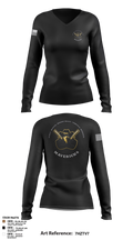 Mavericks 71642974 Women's Long Sleeve V-neck Shirt - 3