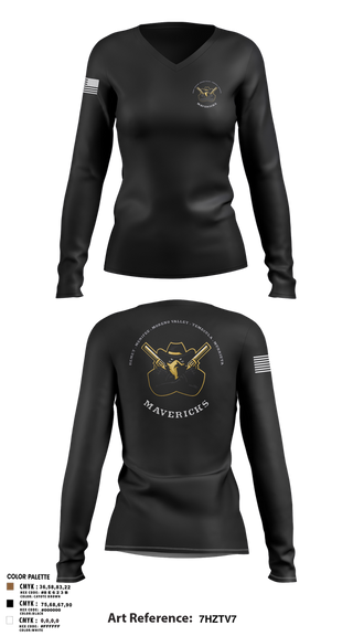 Womens Long Sleeve Vneck Shirt, Mavericks, , Teamtime, Team time, sublimation, custom sports apparel, team uniforms, spirit wear, spiritwear, sports uniforms, custom shirts, team store, custom team store, fundraiser sports, apparel fundraiser