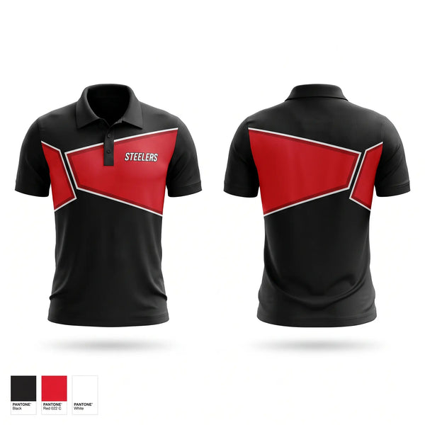 Short Sleeve Performance Polo, STEELERS, , Teamtime, Team time, sublimation, custom sports apparel, team uniforms, spirit wear, spiritwear, sports uniforms, custom shirts, team store, custom team store, fundraiser sports, apparel fundraiser
