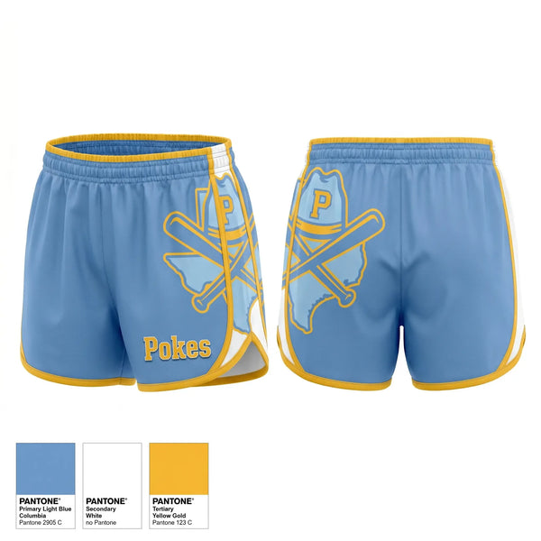 Womens Shorts, Pokes, Baseball, Teamtime, Team time, sublimation, custom sports apparel, team uniforms, spirit wear, spiritwear, sports uniforms, custom shirts, team store, custom team store, fundraiser sports, apparel fundraiser