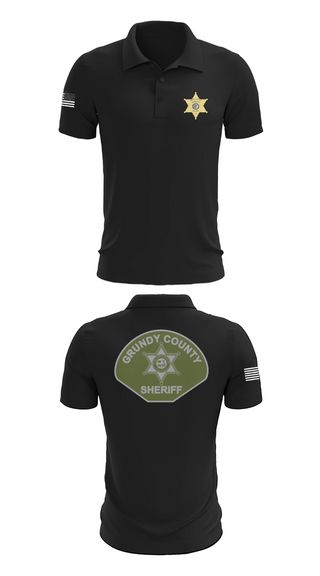 Short Sleeve Performance Polo, Grundy County Sheriff's Department, Police, Teamtime, Team time, sublimation, custom sports apparel, team uniforms, spirit wear, spiritwear, sports uniforms, custom shirts, team store, custom team store, fundraiser sports, apparel fundraiser