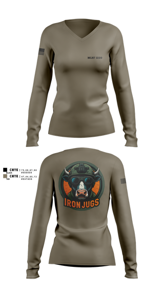Womens Long Sleeve Vneck Shirt, MCAT 1220, , Teamtime, Team time, sublimation, custom sports apparel, team uniforms, spirit wear, spiritwear, sports uniforms, custom shirts, team store, custom team store, fundraiser sports, apparel fundraiser