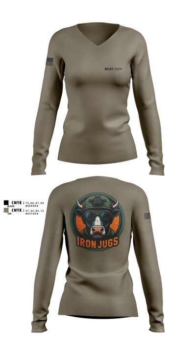 MCAT 1220 78613069 Women's Long Sleeve V-neck Shirt - 26