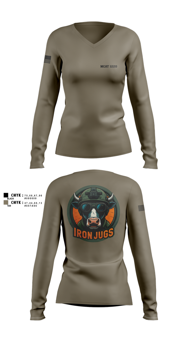 Womens Long Sleeve Vneck Shirt, MCAT 1220, , Teamtime, Team time, sublimation, custom sports apparel, team uniforms, spirit wear, spiritwear, sports uniforms, custom shirts, team store, custom team store, fundraiser sports, apparel fundraiser