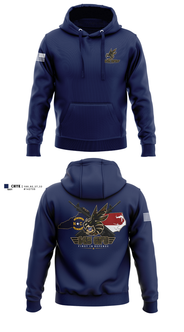 Hoodie, 145 SFS, Air Force, Teamtime, Team time, sublimation, custom sports apparel, team uniforms, spirit wear, spiritwear, sports uniforms, custom shirts, team store, custom team store, fundraiser sports, apparel fundraiser