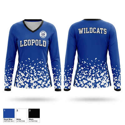 Leopold Women's Long Sleeve V-neck Shirt - 1
