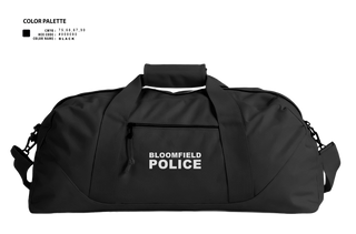 Duffle Bag, Bloomfield Police Department, Police, Teamtime, Team time, sublimation, custom sports apparel, team uniforms, spirit wear, spiritwear, sports uniforms, custom shirts, team store, custom team store, fundraiser sports, apparel fundraiser