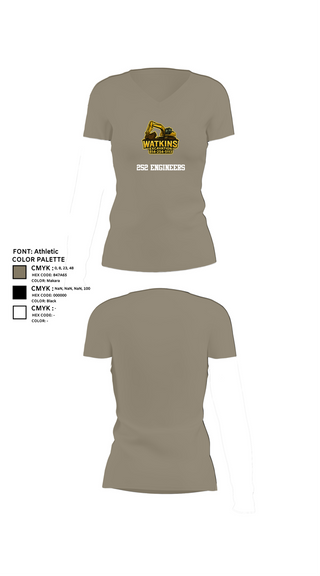 Womens Short Sleeve Vneck Shirt, 252 EngineersWatkins Excavation, , Teamtime, Team time, sublimation, custom sports apparel, team uniforms, spirit wear, spiritwear, sports uniforms, custom shirts, team store, custom team store, fundraiser sports, apparel fundraiser