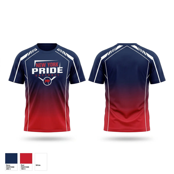 Short Sleeve Performance Shirt, USSSA NY PRIDE, Softball, Teamtime, Team time, sublimation, custom sports apparel, team uniforms, spirit wear, spiritwear, sports uniforms, custom shirts, team store, custom team store, fundraiser sports, apparel fundraiser