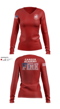 FWCS Career Academy Women's Long Sleeve V-neck Shirt - 22