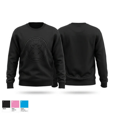 Scary hippos Crew Neck Sweatshirt - 2
