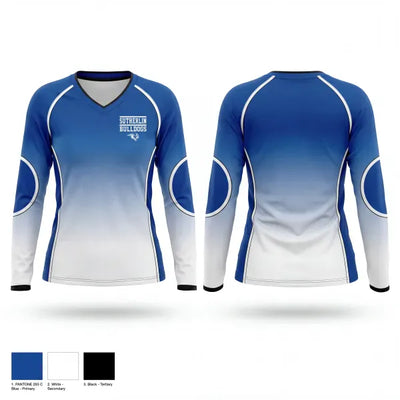 Sutherlin bulldogs 57782923 Women's Long Sleeve V-neck Shirt - 1