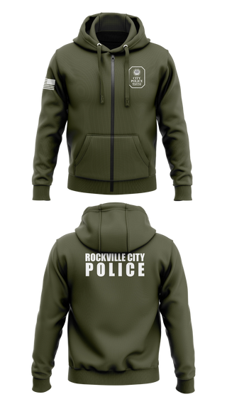 Zip Hoodie, Rockville City Police, Police, Teamtime, Team time, sublimation, custom sports apparel, team uniforms, spirit wear, spiritwear, sports uniforms, custom shirts, team store, custom team store, fundraiser sports, apparel fundraiser