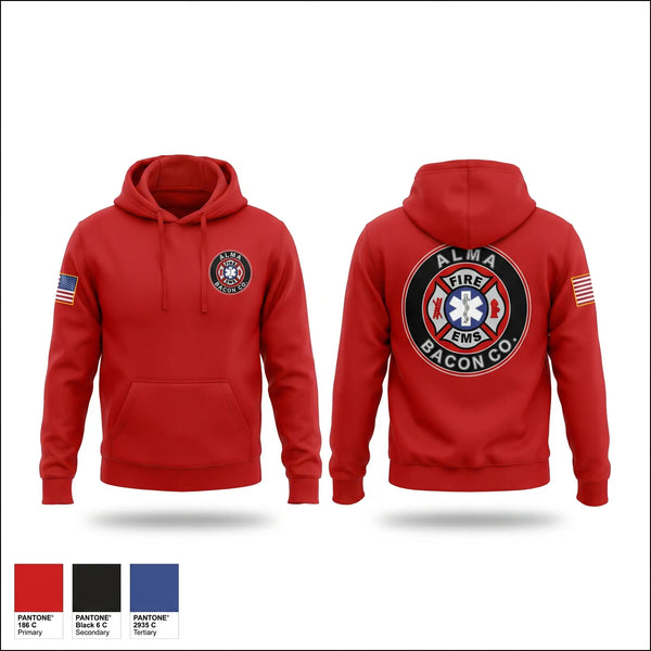 Hoodie, BACON FIRE DEPARTMENT, Fire Department, Teamtime, Team time, sublimation, custom sports apparel, team uniforms, spirit wear, spiritwear, sports uniforms, custom shirts, team store, custom team store, fundraiser sports, apparel fundraiser