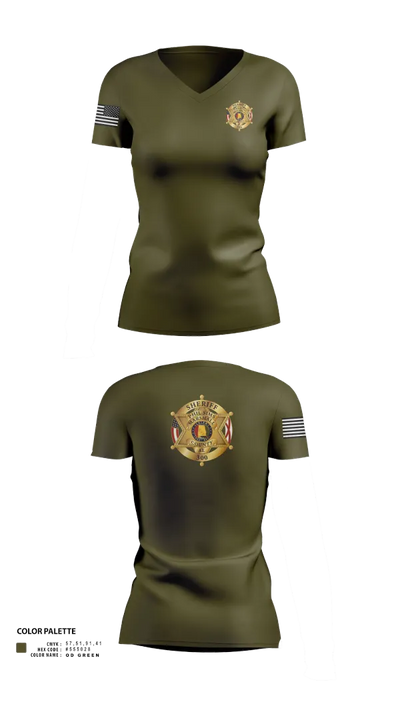 Marshall county sheriffs office 47865193 Women's Short Sleeve V-neck Shirt - 23
