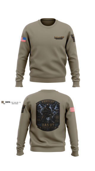 Crew Neck Sweatshirt, Robocop UAS UT, Baseball, Teamtime, Team time, sublimation, custom sports apparel, team uniforms, spirit wear, spiritwear, sports uniforms, custom shirts, team store, custom team store, fundraiser sports, apparel fundraiser