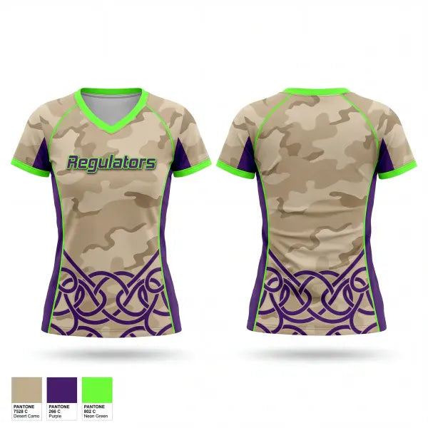 Womens Short Sleeve Vneck Shirt, Regulators, Baseball, Teamtime, Team time, sublimation, custom sports apparel, team uniforms, spirit wear, spiritwear, sports uniforms, custom shirts, team store, custom team store, fundraiser sports, apparel fundraiser