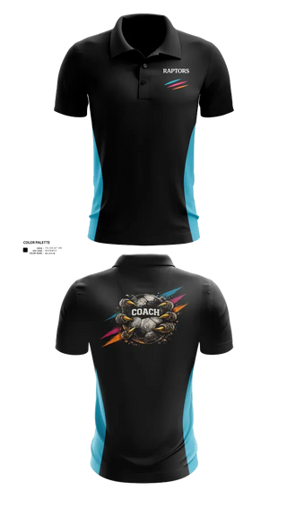 Short Sleeve Performance Polo, RAPTORS FC, Men's Soccer, Teamtime, Team time, sublimation, custom sports apparel, team uniforms, spirit wear, spiritwear, sports uniforms, custom shirts, team store, custom team store, fundraiser sports, apparel fundraiser