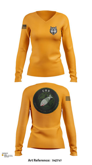 Womens Long Sleeve Vneck Shirt, CMX, , Teamtime, Team time, sublimation, custom sports apparel, team uniforms, spirit wear, spiritwear, sports uniforms, custom shirts, team store, custom team store, fundraiser sports, apparel fundraiser