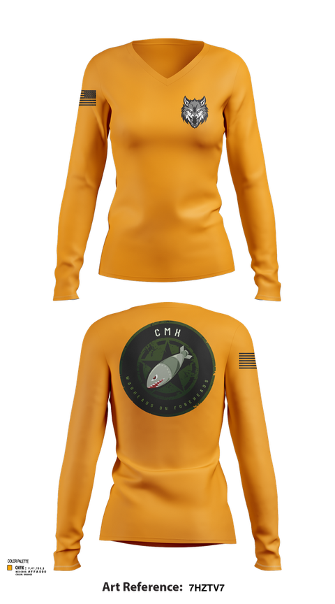 Womens Long Sleeve Vneck Shirt, CMX, , Teamtime, Team time, sublimation, custom sports apparel, team uniforms, spirit wear, spiritwear, sports uniforms, custom shirts, team store, custom team store, fundraiser sports, apparel fundraiser