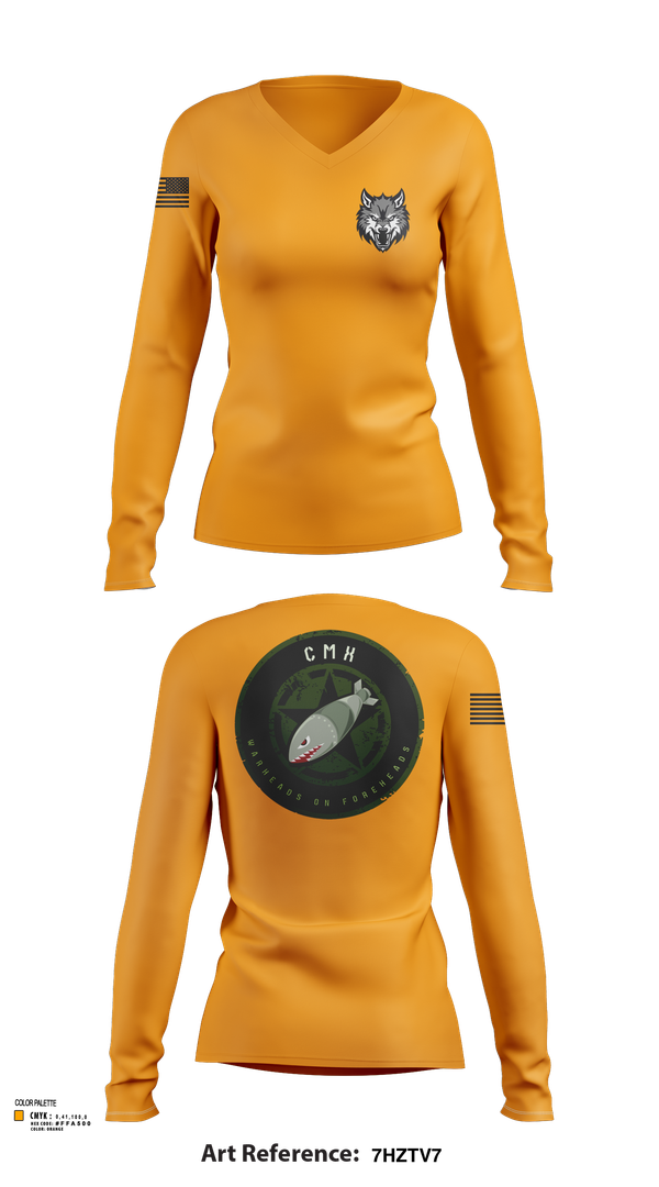 Womens Long Sleeve Vneck Shirt, CMX, , Teamtime, Team time, sublimation, custom sports apparel, team uniforms, spirit wear, spiritwear, sports uniforms, custom shirts, team store, custom team store, fundraiser sports, apparel fundraiser