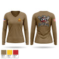 370th Transportation Company (PLS) 8463148 Women's Long Sleeve V-neck Shirt - 1