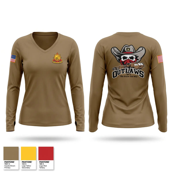 Womens Long Sleeve Vneck Shirt, 370th Transportation Company (PLS), Army, Teamtime, Team time, sublimation, custom sports apparel, team uniforms, spirit wear, spiritwear, sports uniforms, custom shirts, team store, custom team store, fundraiser sports, apparel fundraiser