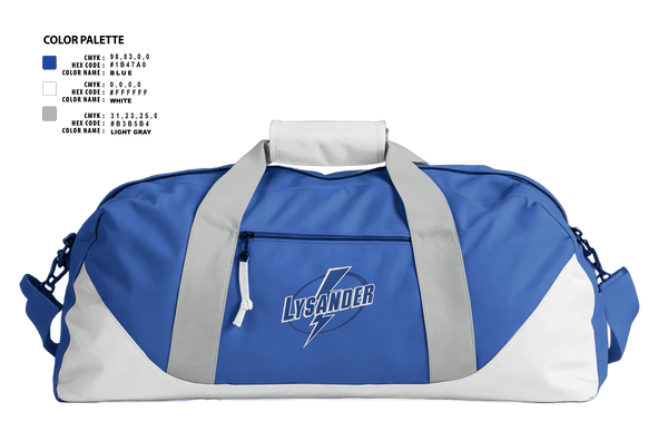 Duffle Bag, Lysander Lightning, Ice Hockey, Teamtime, Team time, sublimation, custom sports apparel, team uniforms, spirit wear, spiritwear, sports uniforms, custom shirts, team store, custom team store, fundraiser sports, apparel fundraiser