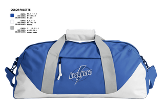 Duffle Bag, Lysander Lightning, Ice Hockey, Teamtime, Team time, sublimation, custom sports apparel, team uniforms, spirit wear, spiritwear, sports uniforms, custom shirts, team store, custom team store, fundraiser sports, apparel fundraiser