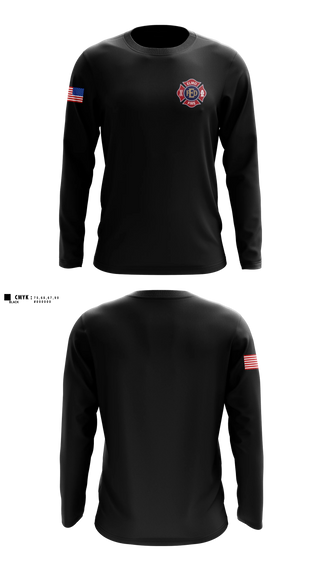 Long Sleeve Performance Shirt, Elmo Fire Protection District, Fire Department, Teamtime, Team time, sublimation, custom sports apparel, team uniforms, spirit wear, spiritwear, sports uniforms, custom shirts, team store, custom team store, fundraiser sports, apparel fundraiser