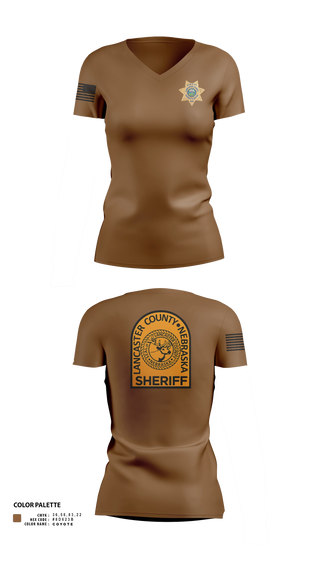 Womens Short Sleeve Vneck Shirt, Lancaster County Sheriff's Office, Police, Teamtime, Team time, sublimation, custom sports apparel, team uniforms, spirit wear, spiritwear, sports uniforms, custom shirts, team store, custom team store, fundraiser sports, apparel fundraiser