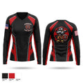 Emerado Volunteer Fire Department Women's Long Sleeve V-neck Shirt - 1