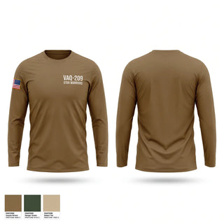 Long Sleeve Performance Shirt, VAQ-209, Navy, Teamtime, Team time, sublimation, custom sports apparel, team uniforms, spirit wear, spiritwear, sports uniforms, custom shirts, team store, custom team store, fundraiser sports, apparel fundraiser
