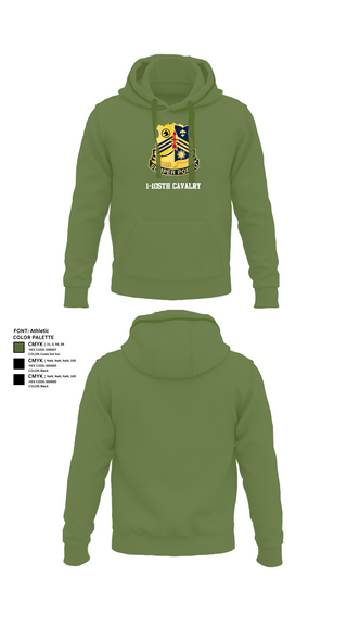 Hoodie, 1-105th cavalry, Army, Teamtime, Team time, sublimation, custom sports apparel, team uniforms, spirit wear, spiritwear, sports uniforms, custom shirts, team store, custom team store, fundraiser sports, apparel fundraiser