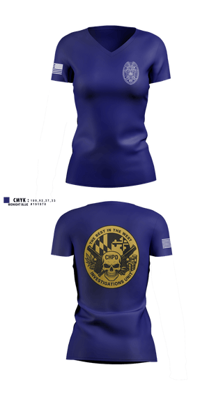 Womens Short Sleeve Vneck Shirt, Capitol Heights Police Dept., Police, Teamtime, Team time, sublimation, custom sports apparel, team uniforms, spirit wear, spiritwear, sports uniforms, custom shirts, team store, custom team store, fundraiser sports, apparel fundraiser