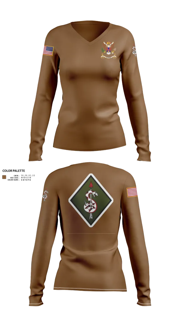 Womens Long Sleeve Vneck Shirt, , National Guard, Teamtime, Team time, sublimation, custom sports apparel, team uniforms, spirit wear, spiritwear, sports uniforms, custom shirts, team store, custom team store, fundraiser sports, apparel fundraiser
