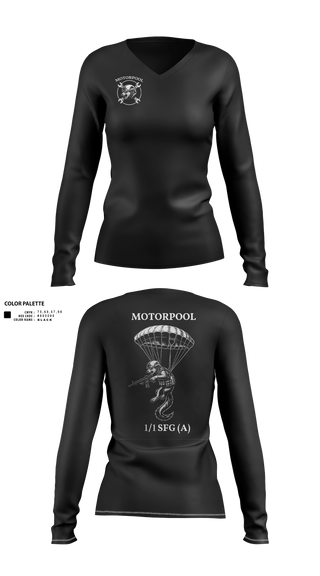 Womens Long Sleeve Vneck Shirt, MOF/MOPO, Army, Teamtime, Team time, sublimation, custom sports apparel, team uniforms, spirit wear, spiritwear, sports uniforms, custom shirts, team store, custom team store, fundraiser sports, apparel fundraiser