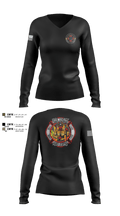 Station 30 4889305 Women's Long Sleeve V-neck Shirt - 100