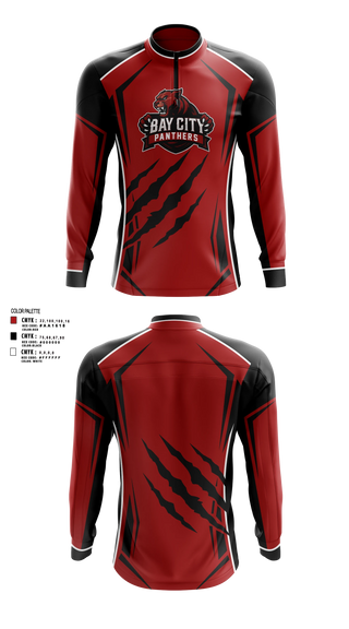 Quarter Zip Jacket, Bay city panthers, Softball, Teamtime, Team time, sublimation, custom sports apparel, team uniforms, spirit wear, spiritwear, sports uniforms, custom shirts, team store, custom team store, fundraiser sports, apparel fundraiser