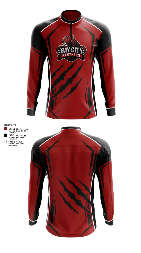 Quarter Zip Jacket, Bay city panthers, Softball, Teamtime, Team time, sublimation, custom sports apparel, team uniforms, spirit wear, spiritwear, sports uniforms, custom shirts, team store, custom team store, fundraiser sports, apparel fundraiser