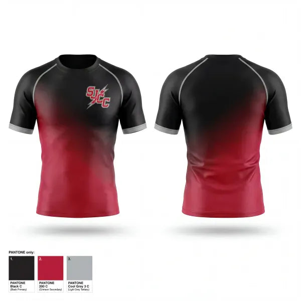 Short Sleeve Rash Guard Shirt, SJCC, Wrestling, Teamtime, Team time, sublimation, custom sports apparel, team uniforms, spirit wear, spiritwear, sports uniforms, custom shirts, team store, custom team store, fundraiser sports, apparel fundraiser