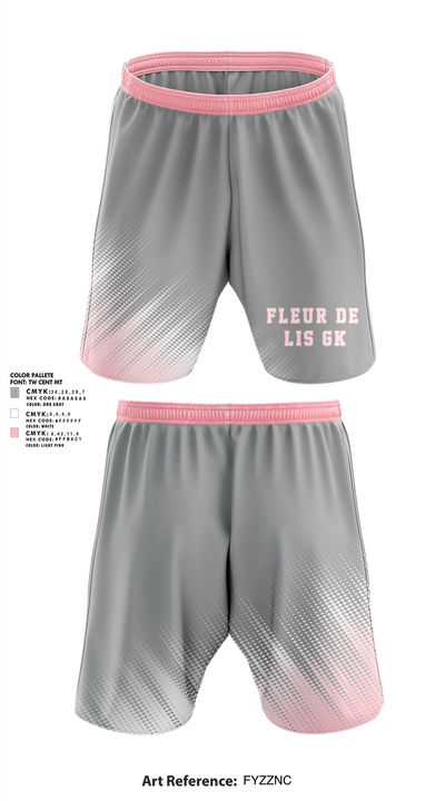 Fleur de Lis GK 35360512 Athletic Shorts With Pockets - 1