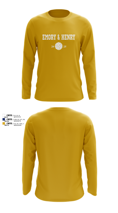Emory & Henry Volleyball 34744696 Long Sleeve Performance Shirt 9