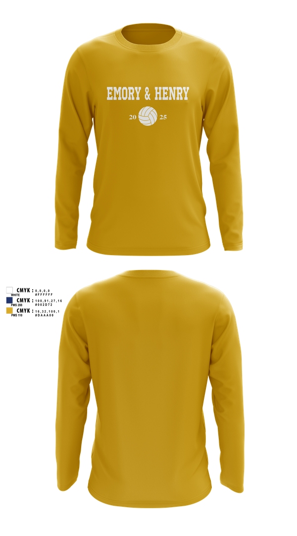 Long Sleeve Performance Shirt, Emory & Henry Volleyball, Women's Volleyball, Teamtime, Team time, sublimation, custom sports apparel, team uniforms, spirit wear, spiritwear, sports uniforms, custom shirts, team store, custom team store, fundraiser sports, apparel fundraiser
