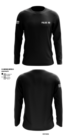 Long Sleeve Performance Shirt, POLICE K9, , Teamtime, Team time, sublimation, custom sports apparel, team uniforms, spirit wear, spiritwear, sports uniforms, custom shirts, team store, custom team store, fundraiser sports, apparel fundraiser