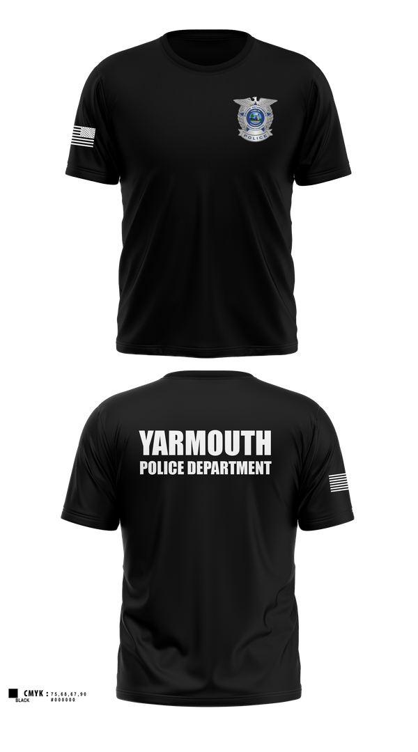 YARMOUTH POLICE DEPARTMENT  Old School Cotton Feel Shirt - 1