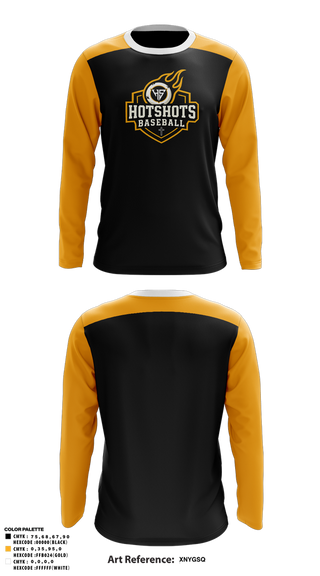 Long Sleeve Performance Shirt, Hotshots1, Baseball, Teamtime, Team time, sublimation, custom sports apparel, team uniforms, spirit wear, spiritwear, sports uniforms, custom shirts, team store, custom team store, fundraiser sports, apparel fundraiser