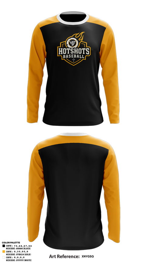 Long Sleeve Performance Shirt, Hotshots1, Baseball, Teamtime, Team time, sublimation, custom sports apparel, team uniforms, spirit wear, spiritwear, sports uniforms, custom shirts, team store, custom team store, fundraiser sports, apparel fundraiser