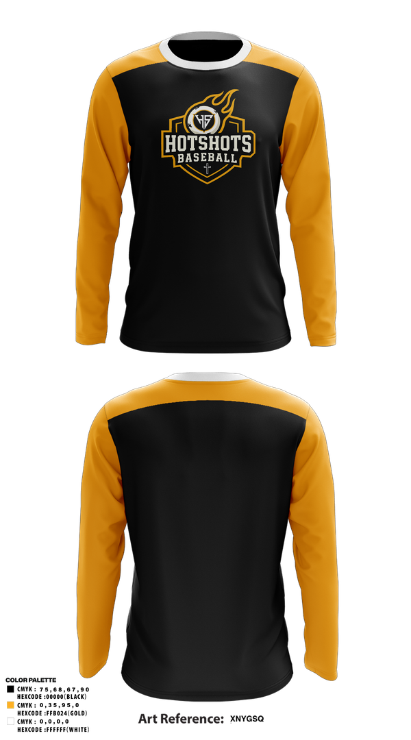 Long Sleeve Performance Shirt, Hotshots1, Baseball, Teamtime, Team time, sublimation, custom sports apparel, team uniforms, spirit wear, spiritwear, sports uniforms, custom shirts, team store, custom team store, fundraiser sports, apparel fundraiser